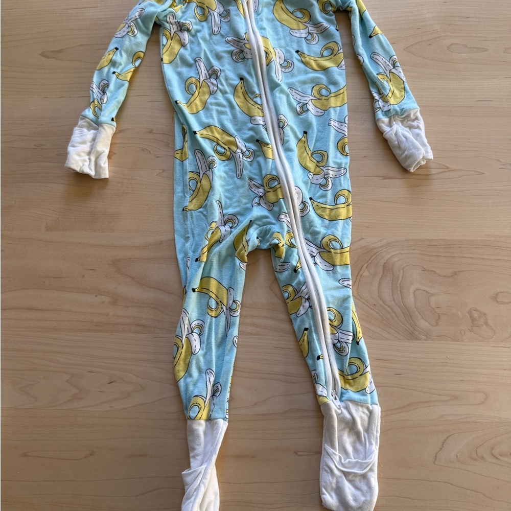 Little Sleepies Banana Print Zippy Size 6-12m